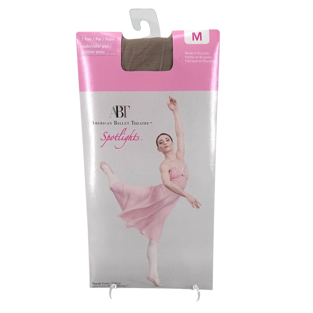 American Ballet Theatre Spotlights Dance Tights Nude Girls Size M 1 Pair
